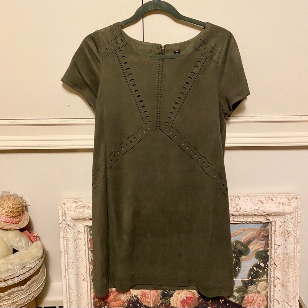 Olive Green Suede Dress✨